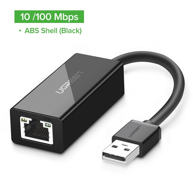 Ugreen USB Ethernet Adapter USB 3.0 2.0 Network Card to RJ45 Lan for Windows 10 Xiaomi Mi Box 3 Nintend Switch Ethernet USB