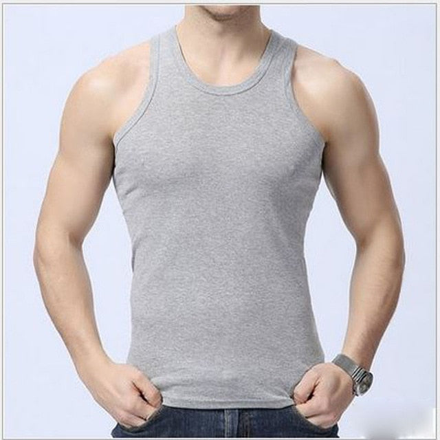 mens tanks Summer Cotton Slim Fit Men Underwear Clothing Bodybuilding Undershirt Golds Fitness tops tees lifting vest