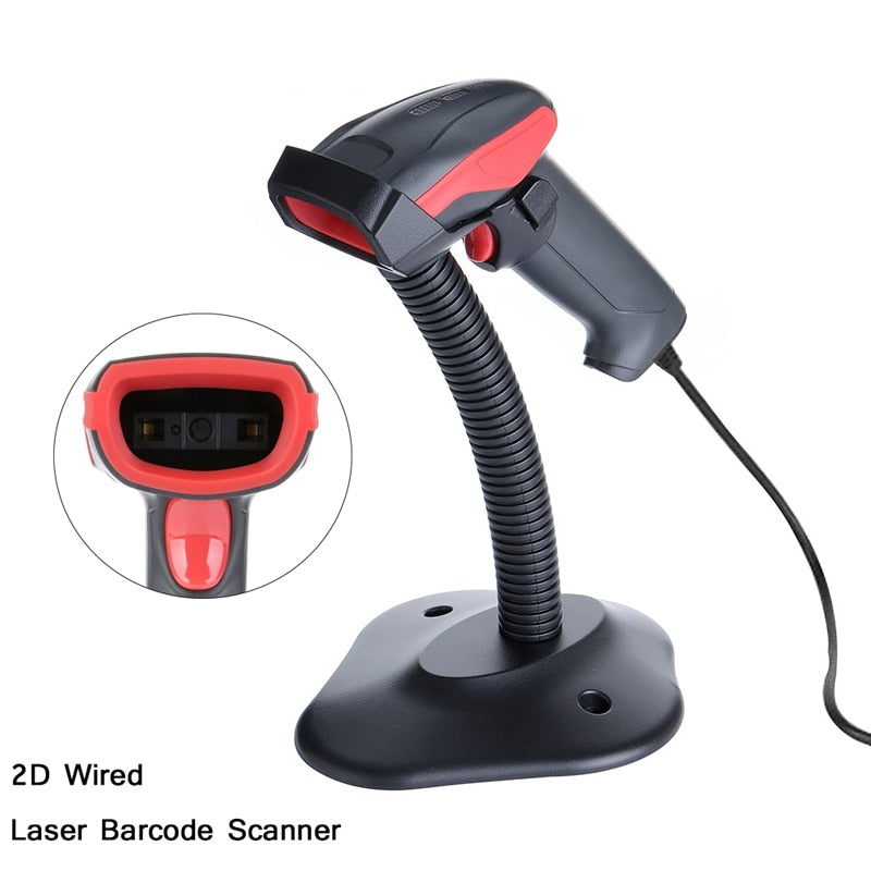 High Sensitive Handheld Portable Laser Barcode Scanner AK18 Wired 2D USB Cable Bar Code Reader for POS System Supermarket