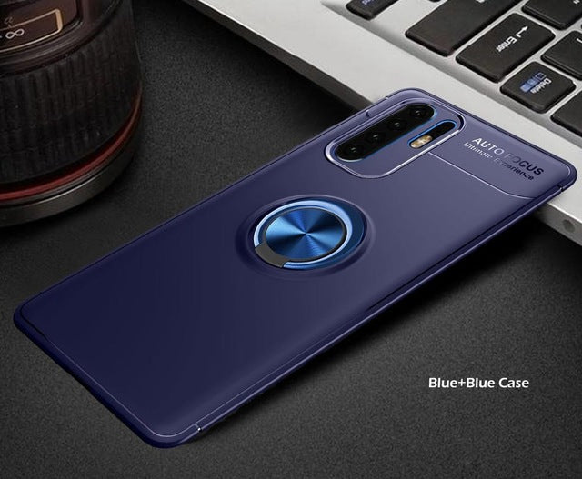 Luxury Car Magnetic Ring Soft Case On The For Huawei P30 Pro P20 Lite Full Cover For Huawei P20 P30 TPU Shockproof Bumper Case