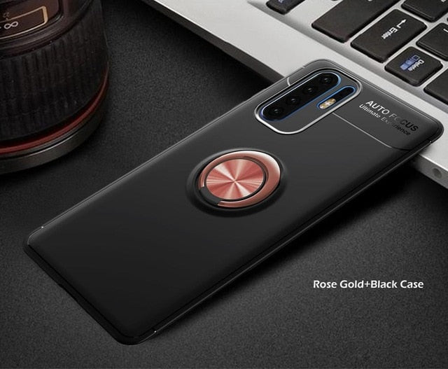 Luxury Car Magnetic Ring Soft Case On The For Huawei P30 Pro P20 Lite Full Cover For Huawei P20 P30 TPU Shockproof Bumper Case