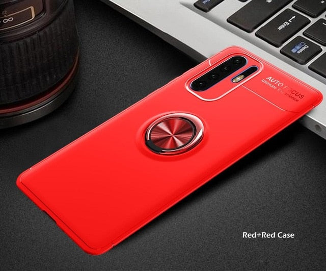 Luxury Car Magnetic Ring Soft Case On The For Huawei P30 Pro P20 Lite Full Cover For Huawei P20 P30 TPU Shockproof Bumper Case