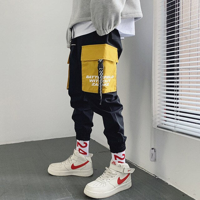 Hip Hop Pencil Pants Men Cargo Pants Streetwear Men Ankle-Length Pants Multi-pocket 2019 Spring Mens Tactics Pant HW126