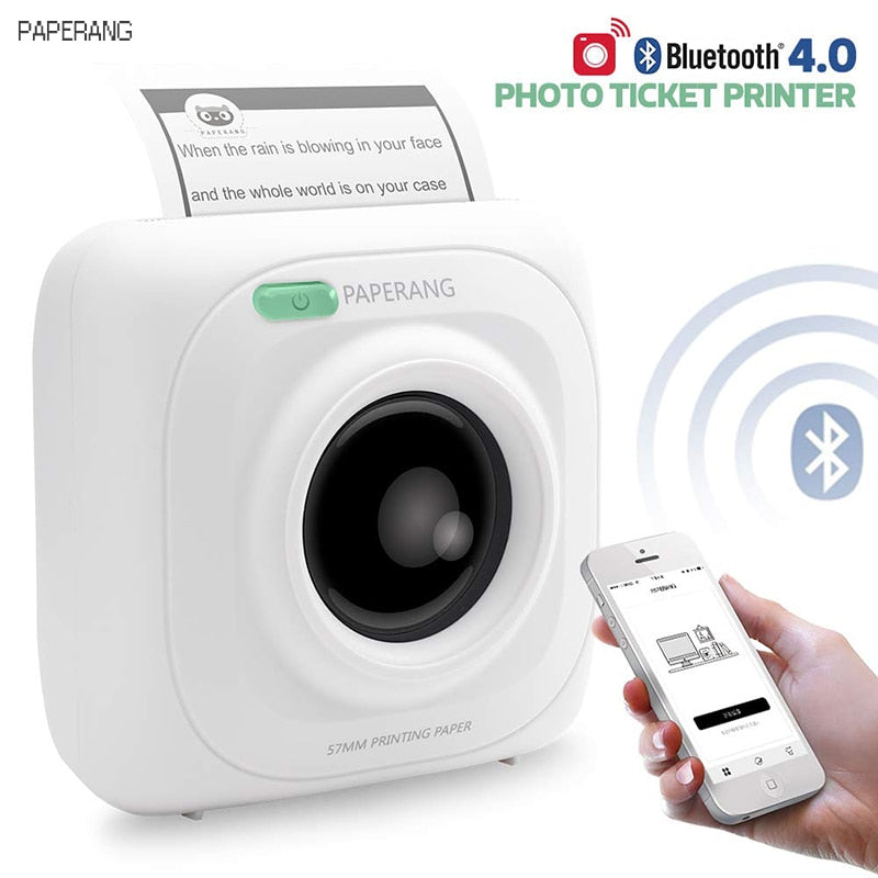 PAPERANG P1 Portable Bluetooth 4.0 Printer Thermal Photo Printer Phone Wireless Connection Printer 1000mAh Lithium-ion Batter