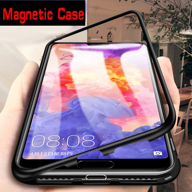 Magnetic Adsorption Metal Case For Huawei P30 Lite P20 Mate 10 20 Pro X Honor 10 8X Play Nova 4 4e 3 3i View 20 10 Magnet Case