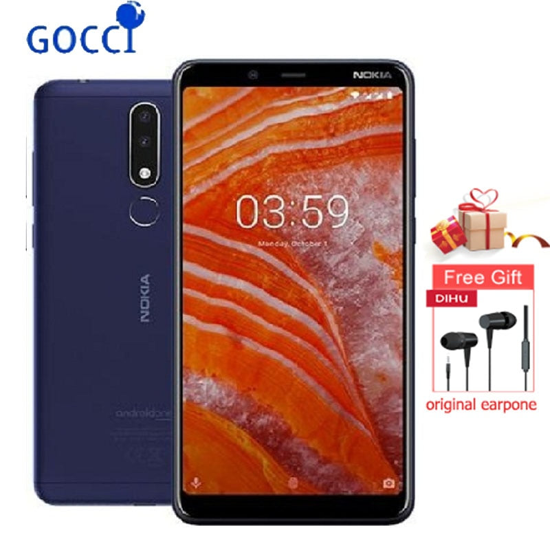 NOKIA 3.1 Plus Smartphone 6 inch IPS  RAM 3GB ROM 32GB Dual SIM with SD Slot 3500mAh  4G Lte Helio P22 Octa-core Mobile Phone