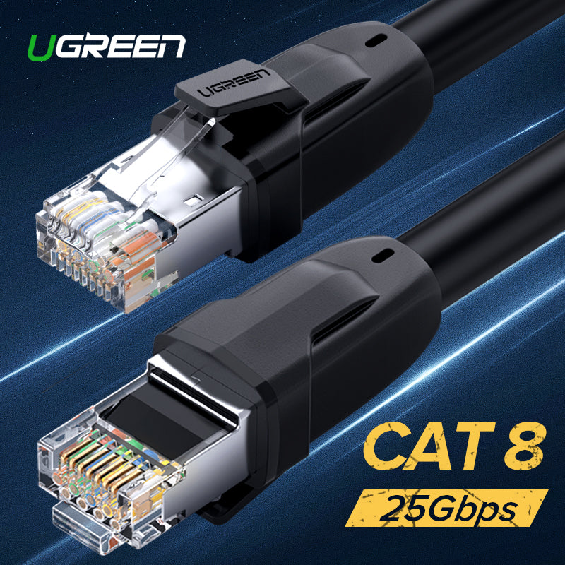 Ugreen Cat8 Ethernet Cable RJ 45 Network CableNetwork Cable Cat 7 RJ45 Patch Cord 10m/20m/30m for Router Laptop Cable Ethernet