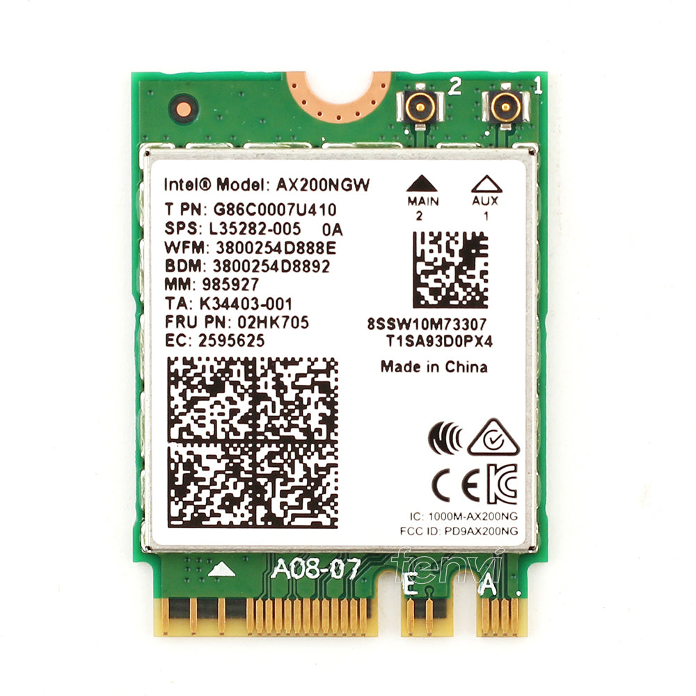 Dual Band 2.4Gbps Wireless Wifi Card Intel Wifi 6 AX200NGW M.2 BT 5.0 MU-MIMO AX200 802.11ac/ax Support Win10 better 9260AC