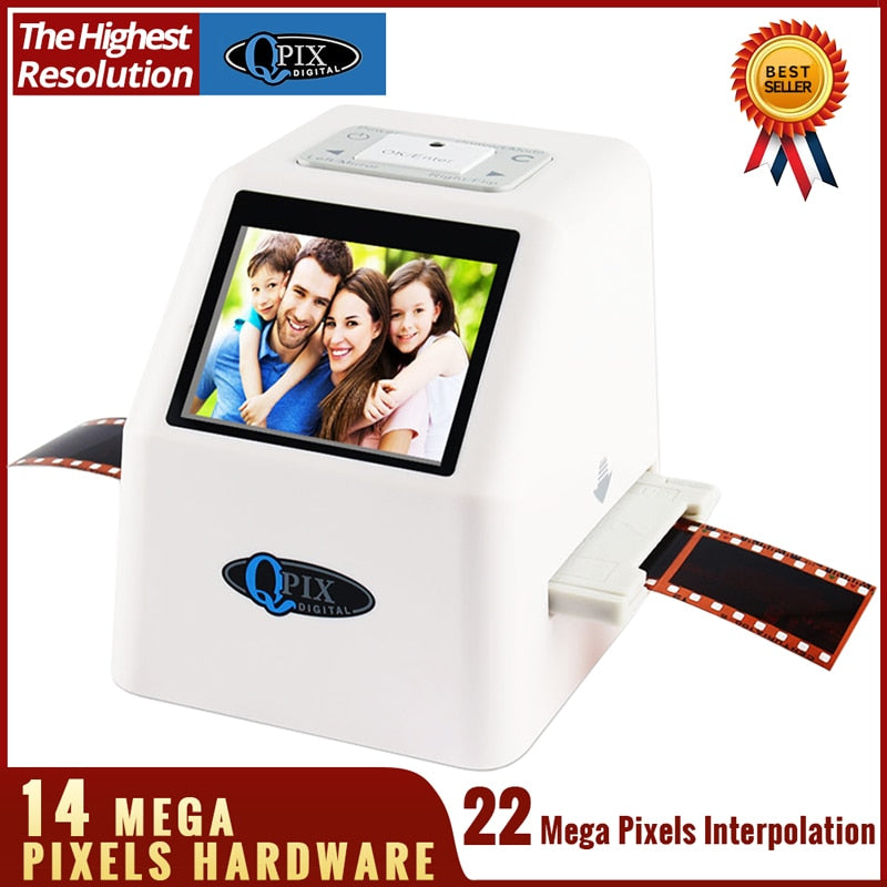 High Resolution 22 MP 110 135 126KPK Super 8 Negative Photo Scanner 35mm Slide Film Scanner Digital Film Converter 2.4