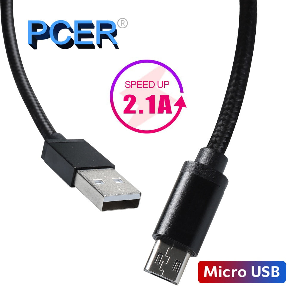 Micro USB Cable 2.1A Fast Charging USB Data Cable Mobile Phone Charging Cable wire for Samsung Huawei HTC VIVO OPPO Android cord